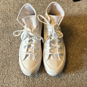 Platform white converse